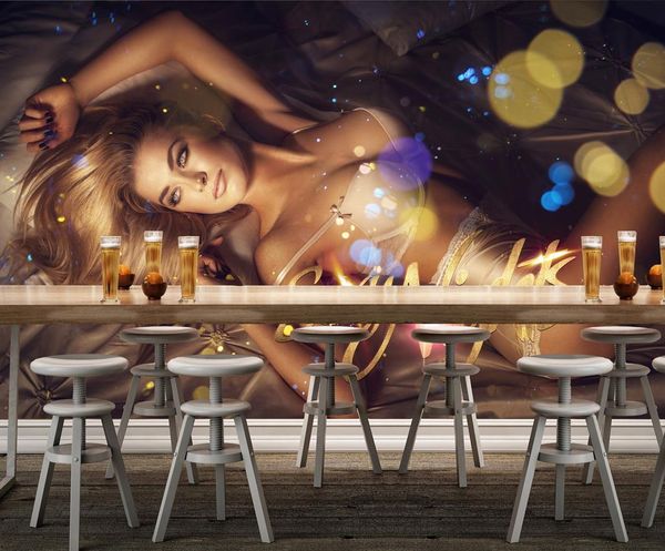 

custom 3d wall murals wallpaper 3d p wallpaper murals beauty l night club ktv wall decorative painting entertainment background