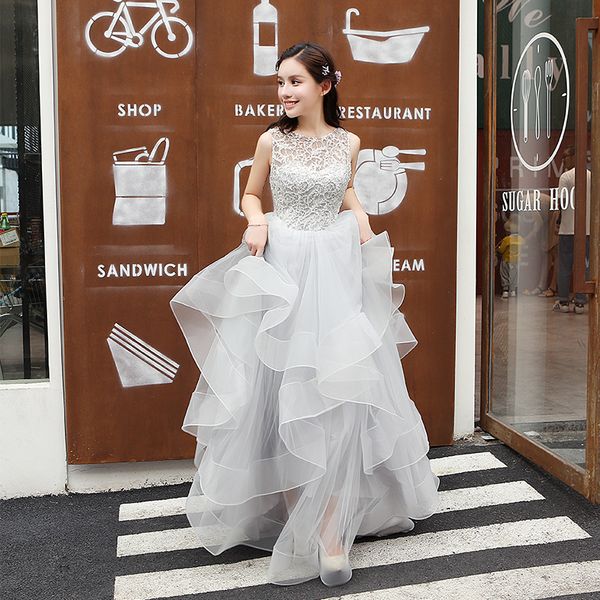 

organza with ruffles ball gown prom dresses new backless prom gowns floor length party dresses lace appliques, Black