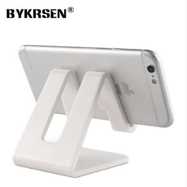 

Universal BYKRSEN Desk Holder Tablet Mobile Phone Holder with Shock-proof Silicone Pad Strong Plastic Cell Phone Stand Mount