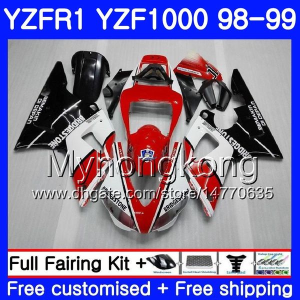 Carroçaria Para YAMA YZF R 1 YZF1000 YZF-R1 1998 1999 Quadro venda quente preto 235HM.36 YZF-1000 YZF R1 98 99 YZF 1000 YZFR1 98 99 Carenagem