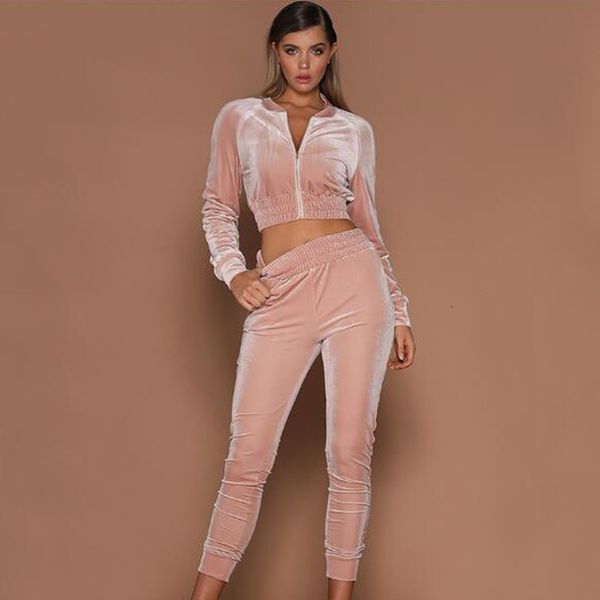 

autumn winter two pieces set women fashion long sleeve suit runway casual women tracksuit and pants set lady female, Gray
