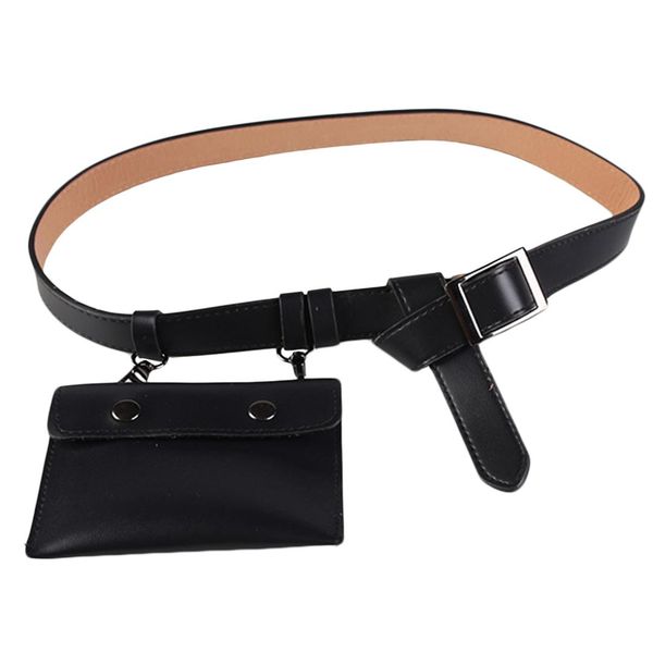 

2018 fashion women waist pack pu leather belt waist bag ladies portable phone case female fanny pack