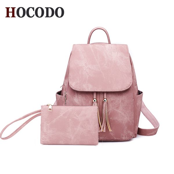 

hocodo высокое качество искусственная кожа женщины рюкзак женские рюкзаки женские сумки для девочек-подростков случайный маленький пакет чер