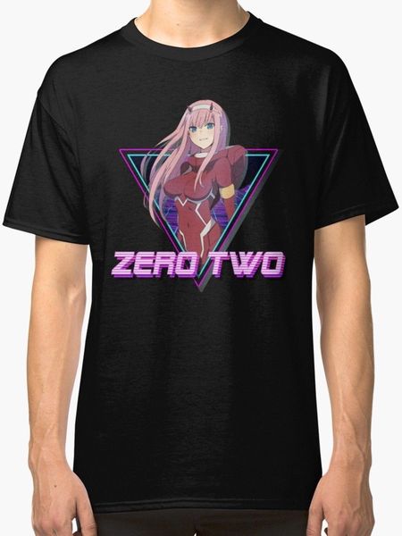 Darling In The Zero Two Aesthetic Men\u0027S T Shirt Black Summer Short Sleeves Cotton T Shirt Fashion Simple Style Urban T Shirts Irish T Shirts From