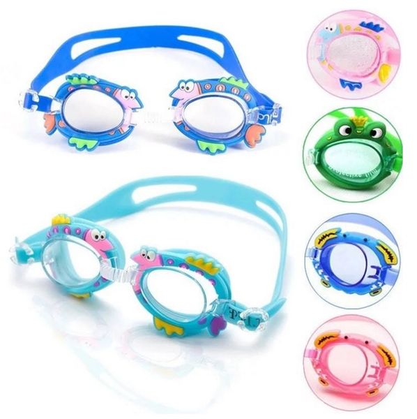 

Cartoon crab the goggle children 039 waterproof and fog proof wimming mirror boy and girl wimming training equipment t4h0083