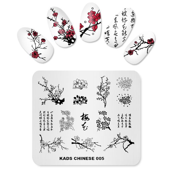 rolabling hot sale nail stamping plates fashion chinese flower min series templates stencil beauty tools nail art stamp plates designs for nail art stamp templates