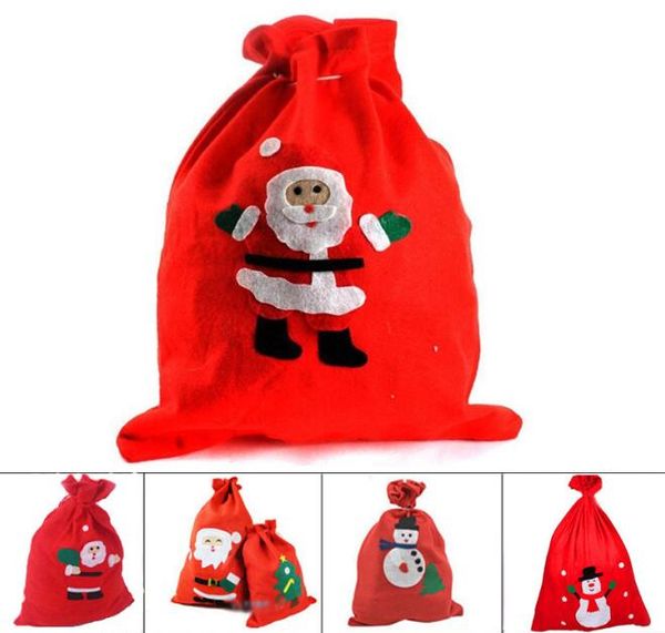 

new year gift santa sacks christmas gift bags santa claus snowman xmas gifts holders bag home party christmas decorations