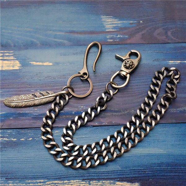 

heavy metal waist biker wallet chain men silver ghost rock punk hip- metal keychain key pant chain fashion men jewelry dr107