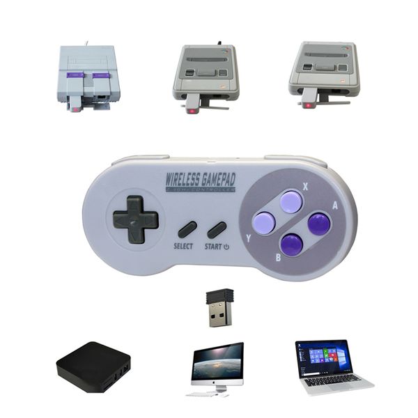 

беспроводные геймпады 2.4ghz joypad joypad controller для nes (snes) super nintendo classic mini консоль пульта дистанционного управления ак
