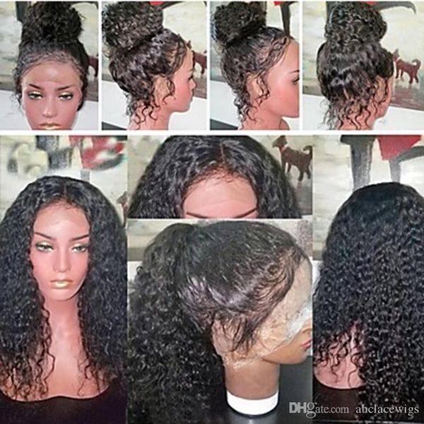 Women S Human Hair Lace Wig Brazilian Natural Hairline Lace Front 150 Density Layered Haircut Curly With Baby Hair Wig Natural Black Lace Wigs On