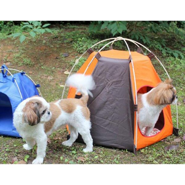 

portable folding camping pet tent rainproof sunscreen washable indoor outdoor puppy pet tent bed