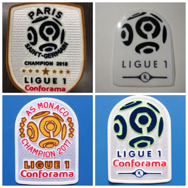 

высокое качество 2016 2017 2018 2019 Ligue 1 80 ANS 1932-33 золотые патчи значки, горячая штамповка