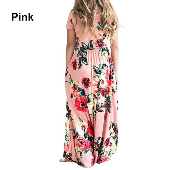 

1 to 8 years baby girls summer floral long dresses, fashion bohemian clothes, beach clothes, kids boutique clothing, wholesale, 2aa806ds-06, Red;yellow