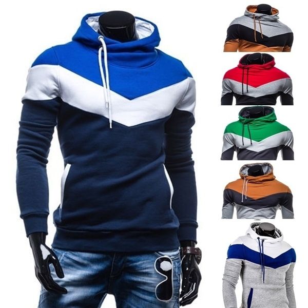 

new men's fashion korean version slim hoodies xs-4xl, Tan;black