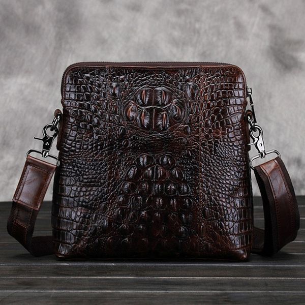 

men retro genuine leather first layer cowhide odile grain style cross body shoulder messenger business bag