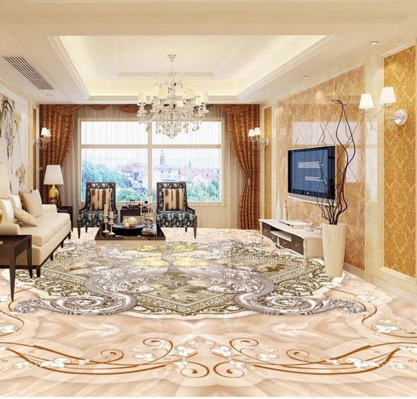 Custom 3d Flooring Classical Marble Pattern Marble Flooring Waterproof Wallpaper For Bathroom 3d Flooring Photo Wallpaper Animation Wallpaper Art