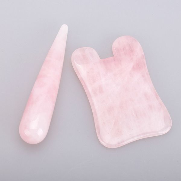 

natural rose guasha set face care plate scraping tool pleasure wand pad neck back head massage & relaxation