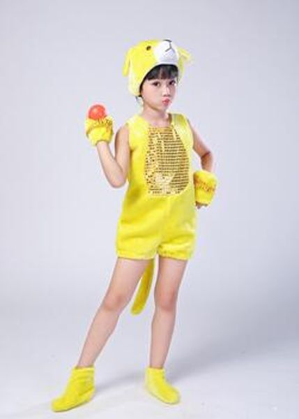 

New tyle children co play puppy animal perform clothing boy and girl dance conjoined clothe