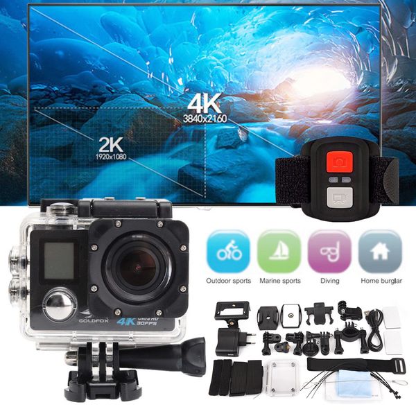 

ultra hd h22r 4k wifi action camera 16mp dual screen 170d go waterproof pro cam 4k sport camera mini dvr+remote control