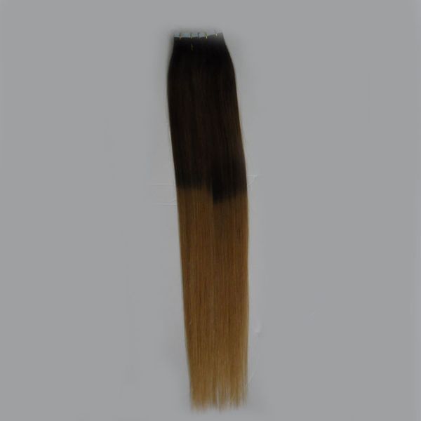 Nastro per capelli Ombre brasiliano Remy nelle estensioni dei capelli umani Trama della pelle da 100 g Nastro dritto da 40 pezzi nelle estensioni Capelli vergini brasiliani Grado 8A