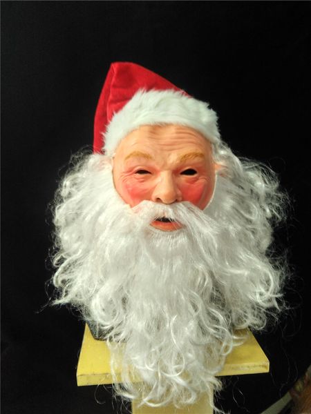 

christmas santa claus and deer latex mask full head costume
