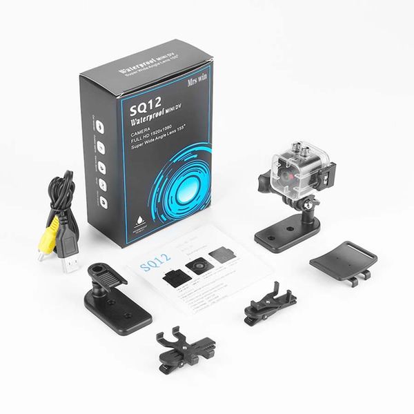 

sq12 waterproof mini camera hd 1080p video recorder digital sports action camera night vision wide-angle camcorder