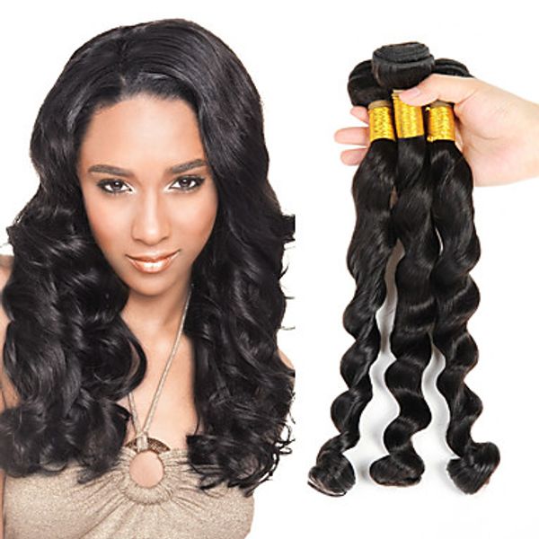 Brazilian Real Human Hair Extensions Unprocessed Soft Sew In Weave