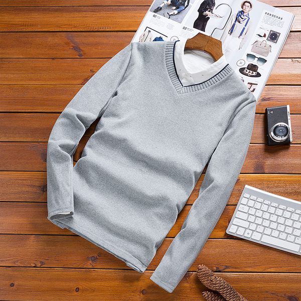 

pure color v-neck sweater mens pullover sweater winter sweaters man s  l xl xxl xxxl, White;black