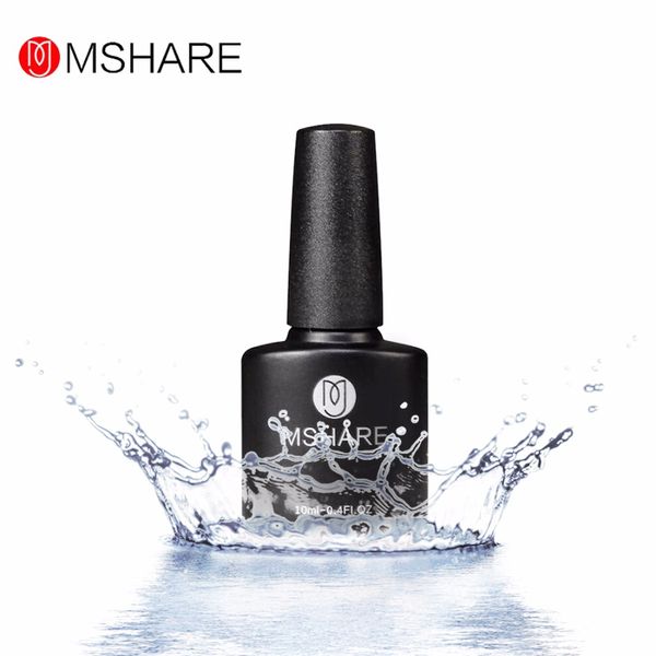 

mshare 10ml reinforcement gel polish base coat rubber nails uv gel varnish lacquer primer no clean wipe layer sticky m07, Red;pink