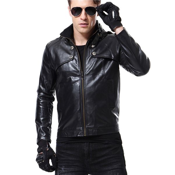 2019 Er Men Jacket Pu Motor For Stand Collar Repair Leather S Korean Version Ribbed Pendulum Pure J181135 From