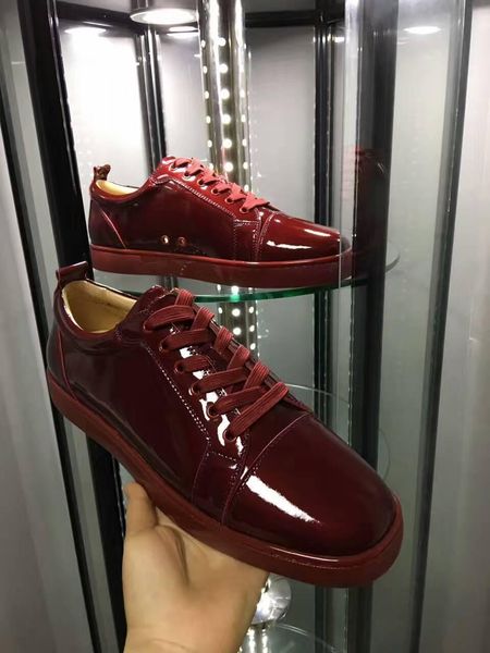 

flatform shoes sport luxury designer red waterproof studded spikes flats shoes casual lovers sneakers white, Black