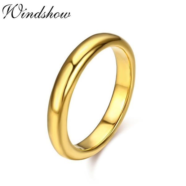 

whole salethick yellow gold color d shape band engagement finger wedding ring for women men jewelry gift bague anillos anel feminino bague, Golden;silver