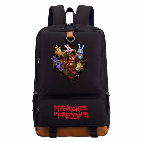 

wisfive nights at freddy's gold freddy backpack anime casual bag teenagers men women's school bags travel backpaclaptop