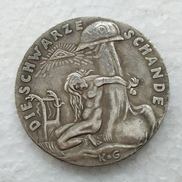 

Германия 1920 памятная монета черный позор медаль серебро редкая копия монеты укра