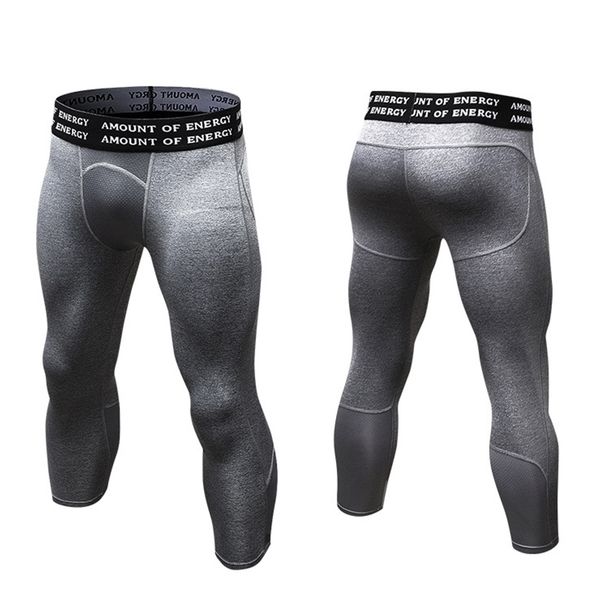 

1piece men running tight pants gym jogging trousers male fitness sport pants boys cycling sportswears soccer training, Black;blue