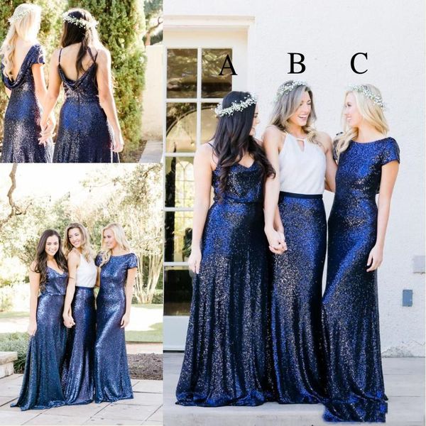 

новейшие красивые платья для подружек невесты с блестками royal blue из двух частей смешайте и сочетайте стиль кантри подружки невесты, White;pink