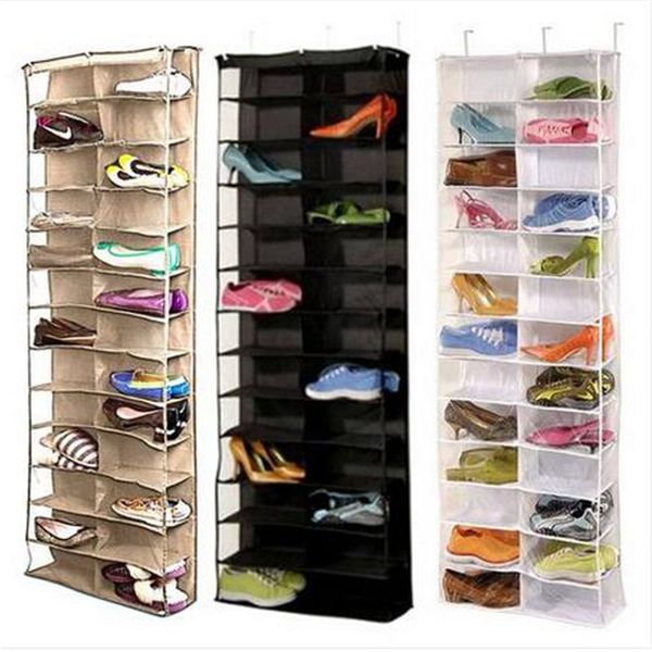 

shoe rack storage organizer holder folding hanging door closet 26 pocket household furniture, living room furniture shoe rack shoe cabinet