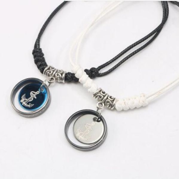 

designer jewely charm bracelets for couple white black forever love boat anchor pendant simple wholesale fashion of shipping, Golden;silver