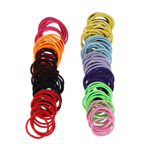 

100pcs women elastic hair ties band ropes ring ponytail holder accessories f712, Brown