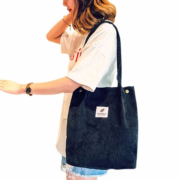 

fashion women corduroy shopping shoulder bag casual messenger lady tote handbag