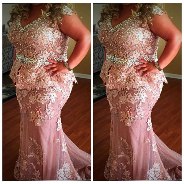 

2021 off shoulder lace appliques pearls beaded mother's dresses mermaid evening dresses long tulle personalize plus size formal dresses, Black;red
