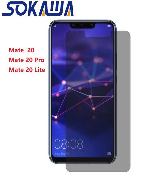 

Анти-Блики Для Huawei Mate 20 Pro Mate 20 Lite Конфиденциальности Закаленное Стекло Передняя П