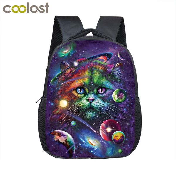 

12 inch galaxy cheshire cat backpack for 2-4 years old kids toddler bag girls kindergarten backpack baby children school bags