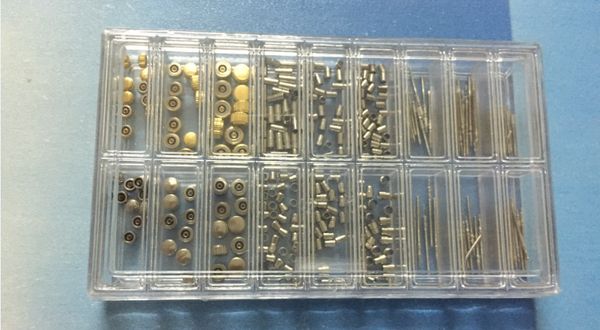 

watches stem + tube + crown spare parts assortment box set