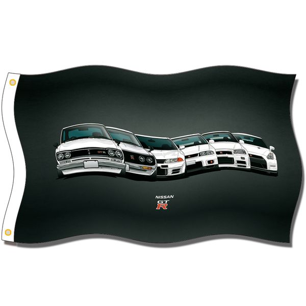 

good flag]nissan gtr flags 3x5ft 150x90cm 100% polyester,canvas head with metal grommet,used indoors or outdoors