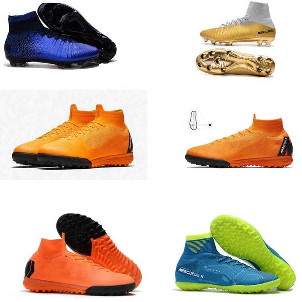 

mercurial superflyx 6 elite tf мандарин черный женщины футбольная обувь мужские футбольные бутсы дети футбольные бутсы мальчиков футбольные