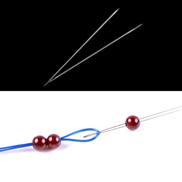 

beading threading needle 10 pcs big eye curved diy bracelet jewelry string tool 4.5cm