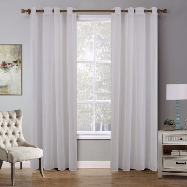 Acheter Bbj Pure Rideau Pour Salon Décoration De Maison Rideau Pour Chambre à Coucher Bambou Dolly Blanc Abricot Bleu Gris Tulle 140 240cm De 2054