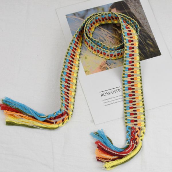 

new fashion ladies color ribbon canvas belt belt with skirt decoration female knotted wild women, Black;brown