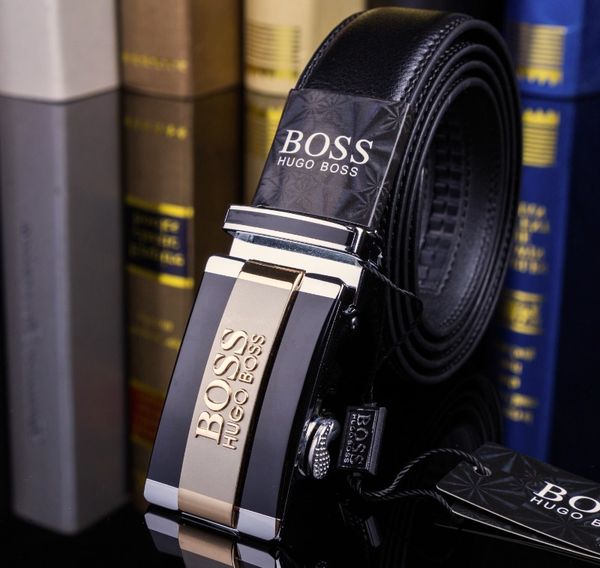 

2019 belts for men women real leather business boss automatic belts, Black;brown